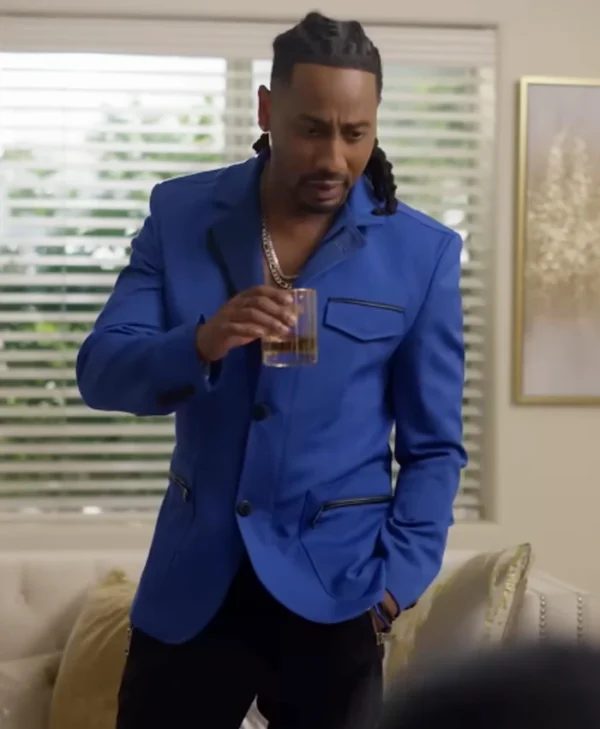 The Family Business New Orleans Brandon T. Jackson Blue Blazer Side