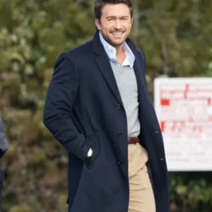 The Housemaid 2025 Brandon Sklenar Blue Coat Side