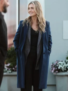 The Hunting Party S01 Rebecca Henderson Blue Coat Side