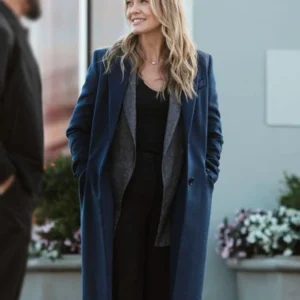 The Hunting Party S01 Rebecca Henderson Blue Coat Side