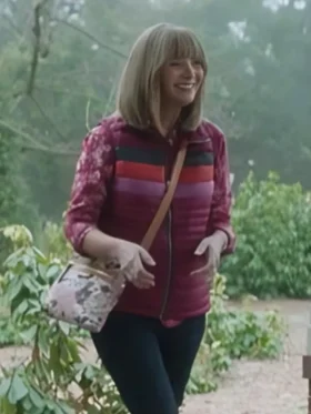 The Parenting 2025 Lisa Kudrow Puffer Vest Front