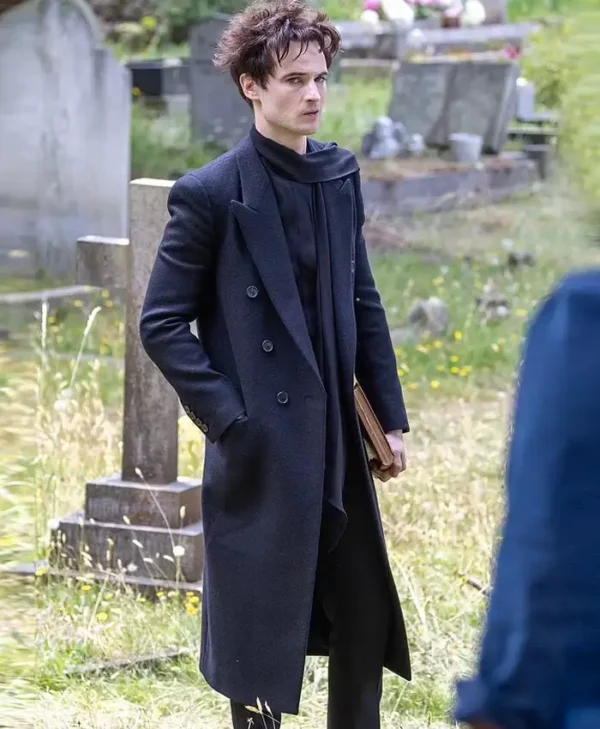 The Sandman S02 Tom Sturridge Black Wool Coat Side