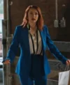 The Wish Swap 2025 Emily Tennant Blue Suit Back
