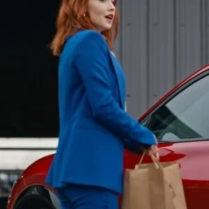 The Wish Swap 2025 Emily Tennant Blue Suit Front