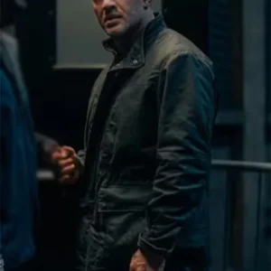 Tom Hardy MobLand Black Jacket left