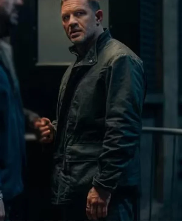 Tom Hardy MobLand Black Jacket left