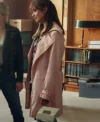 Toxic Town S01 Aimee Lou Wood Pink Coat Back