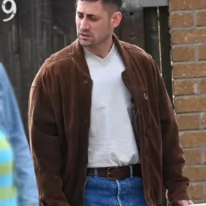 Toxic Town S01 Michael Socha Brown Jacket Side