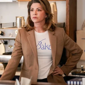 Tracker S02 Amy Pietz Brown Blazer Front