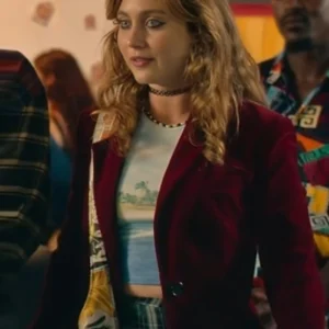 Tuiskoms S01 Jane de Wet Red Velvet Blazer Back