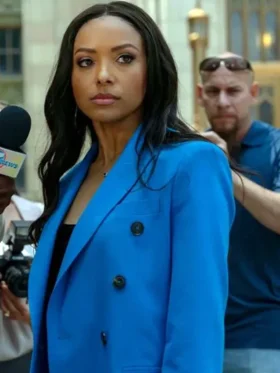 Tyler Perry's Duplicity 2025 Kat Graham Blue Blazer Back