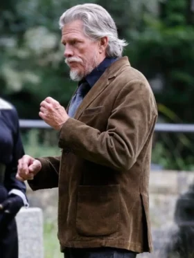 Wake Up Dead Man 2025 Thomas Haden Church Brown Blazer