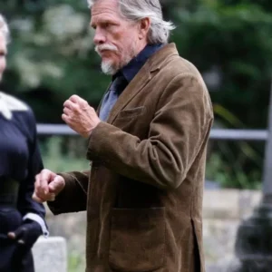 Wake Up Dead Man 2025 Thomas Haden Church Brown Blazer