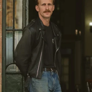 When No One Sees Us S01 Austin Amelio Black Leather Jacket Side
