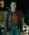 When No One Sees Us S01 Mariela Garriga Brown Leather Jacket