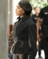 9-1-1 S08 Angela Bassett Black Belted Jacket Front