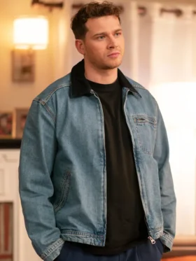 9-1-1 S08 Evan Buckley Blue Denim Jacket Side