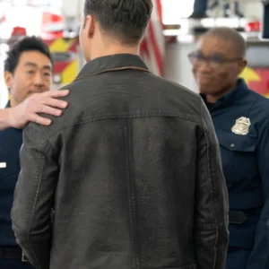 9-1-1 S08 Ryan Guzman Black Leather Jacket