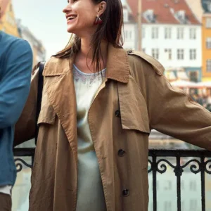 A Copenhagen Love Story 2025 Rosalinde Mynster Brown Coat