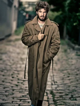 After the Hunt 2025 Andrew Garfield Brown Coat