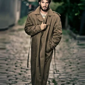 After the Hunt 2025 Andrew Garfield Brown Coat