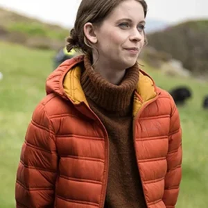 An t-Eilean S01 Sorcha Groundsell Red Puffer Jacket