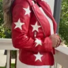 Battle Camp S01 Polly Brindle Red Star Leather Jacket