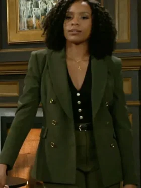 Beyond the Gates S01 Arielle Prepetit Green Blazer Side