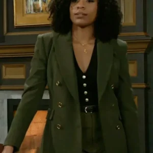 Beyond the Gates S01 Arielle Prepetit Green Blazer Side