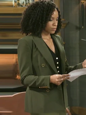 Beyond the Gates S01 Arielle Prepetit Green Blazer