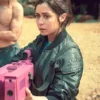 Black Mirror S07 Cristin Milioti Black Bomber Leather Jacket