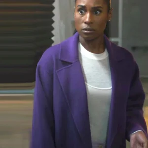 Black Mirror S07 Issa Rae Purple Coat Front