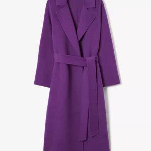 Black Mirror S07 Issa Rae Purple Wool Coat