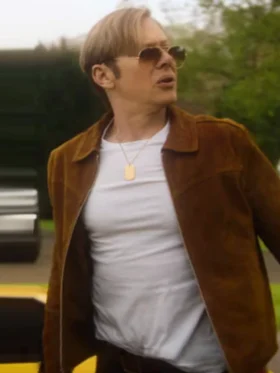 Black Mirror S07 Jimmi Simpson Brown Suede Leather Jacket