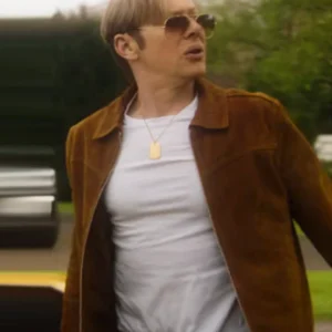 Black Mirror S07 Jimmi Simpson Brown Suede Leather Jacket