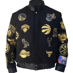 Black OVO NBA Team Varsity Jacket