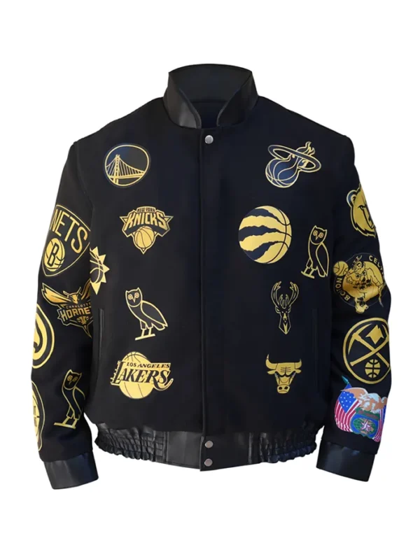 Black OVO NBA Team Varsity Jacket