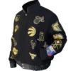 Black OVO NBA Team Varsity Jacket Side Look