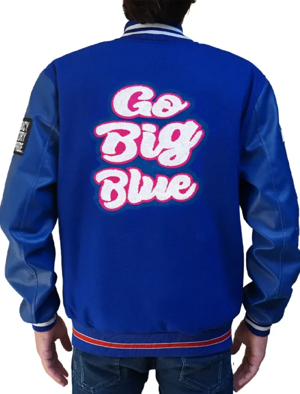 Blue Tennessee State 3.0 Varsity Jacket Back