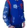 Blue Tennessee State 3.0 Varsity Jacket Side Look