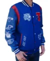 Blue Tennessee State 3.0 Varsity Jacket Side Look