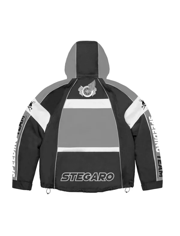 Buy Stegaro Speeding Team Racer Hoodie Grey Black