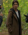 Caught S01 Ema Garay Brown Hooded Wool Coat