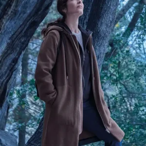 Caught S01 Ema Garay Brown Hooded Coat
