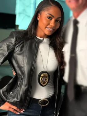Checkmate 2025 Joyce Glenn Black Leather Jacket Side
