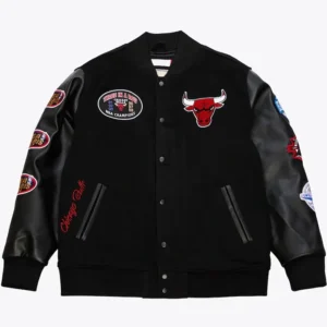 Chicago Bulls Black Wool Varsity Jacket