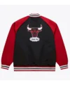 Chicago Bulls Black and Red Satin Jacket Back