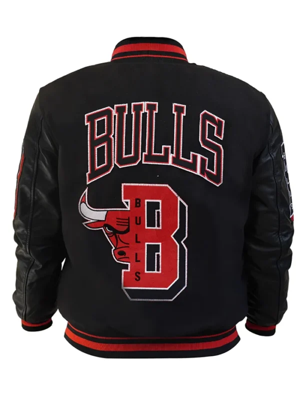 Chicago Bulls NBA Finals Champion Varsity Jacket Back