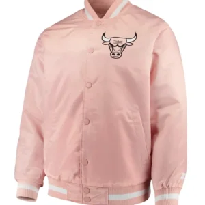 Chicago Bulls Pink Satin Jacket