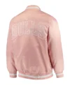 Chicago Bulls Pink Satin Jacket Back